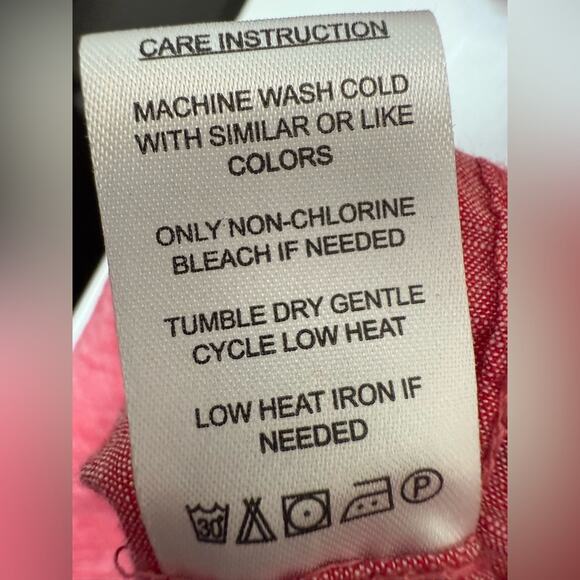 Men’s Denim & Flower cotton short sleeve button own shirt flamingos size Large - Picture 5 of 6